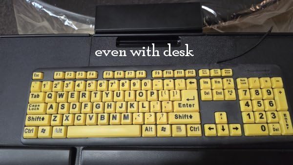 Klearlook Upgraded Ergonomic Keyboard Tray Under Desk, Adjustable Sliding Keyboard Platform Holder, Keyboard Stand with Wrist Rest & Storage Drawer for Home, Office and Gaming, 24.4