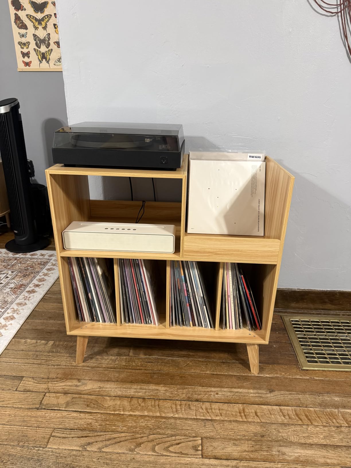LELELINKY Large Record Player Stand Holds Up to 300 Albums customer photo 1
