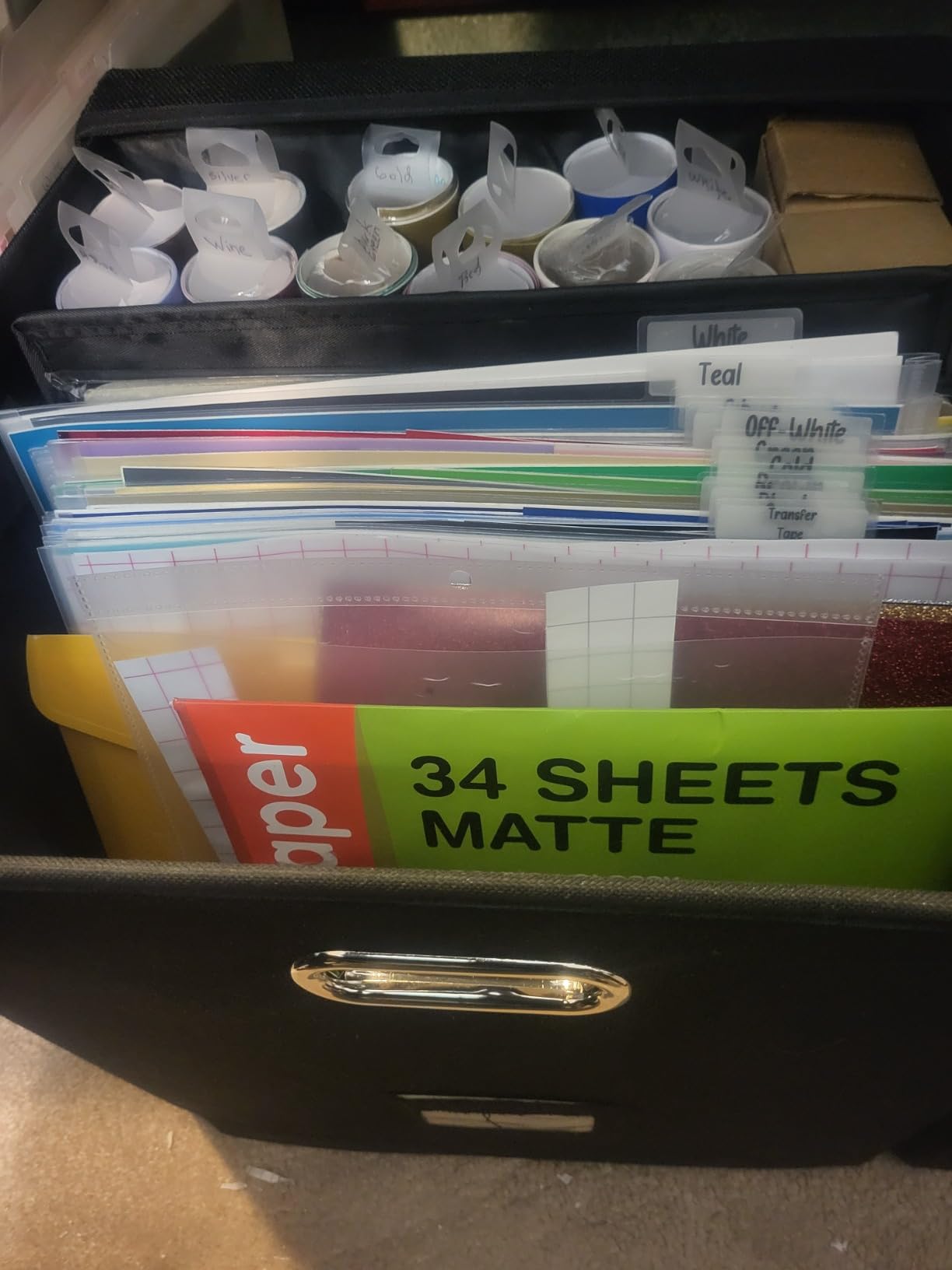 Sturdy Vinyl Record Storage Box - Album Storage Holds up 50+ Single Record customer photo 1