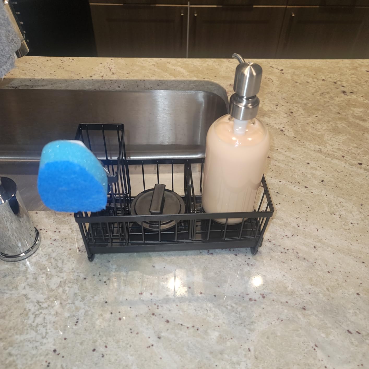 Cisily Sponge Holder for Kitchen Sink, Sink Organizer with Brush Holder customer photo 2