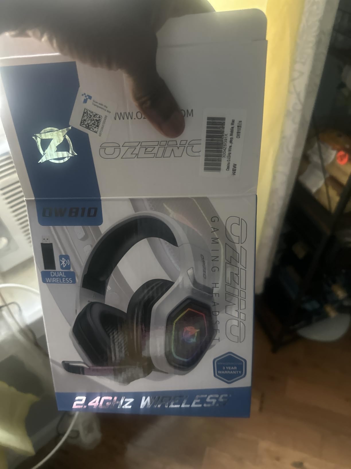 Ozeino Wireless Gaming Headset for PS5, PC, Switch| Lossless Audio-40H Batt | Play & Charge, 2.4GHz USB & Type-C, Flip Mic, Works with PS4, Mac, laptop, mobile, Ideal for FPS, RPG customer photo 2