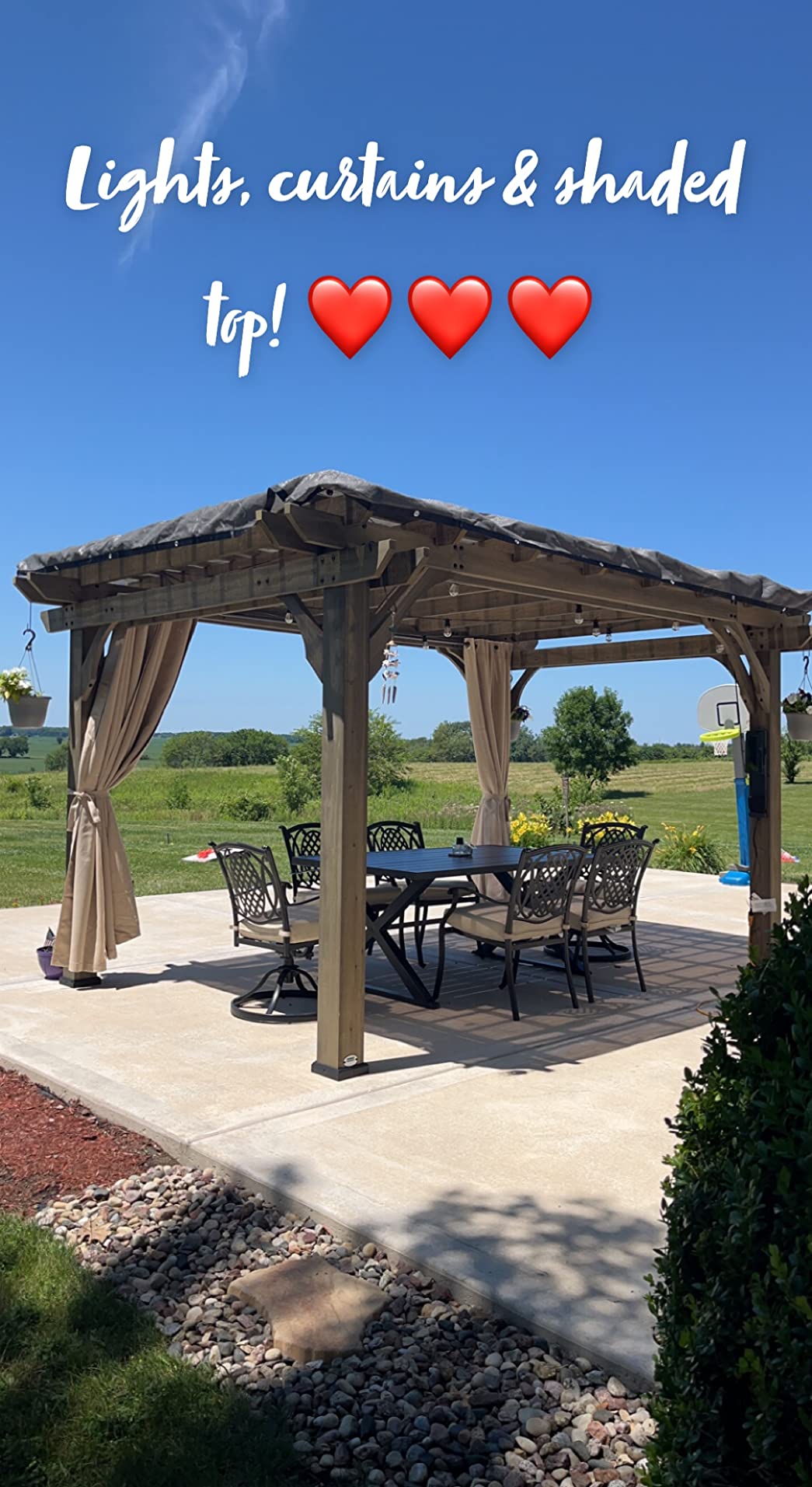 Backyard Discovery Ashland 14' x 10' Cedar Wood Pergola Kit with Trellis Roof, Built-In Bar Top, All-Season Durability, High-Wind Rating, PowerPort, Shade for Outdoor Patio, Deck, Garden, Entertaining customer photo 1