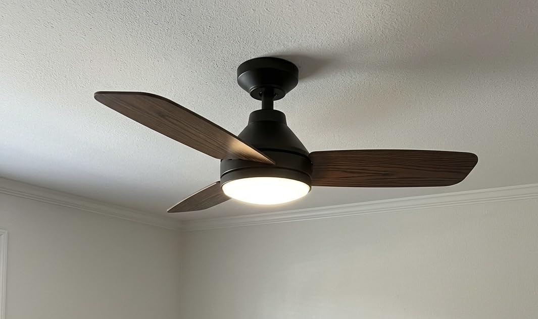 Amico 42 Inch Black Low Profile Ceiling Fans with Lights and Remote customer photo 1