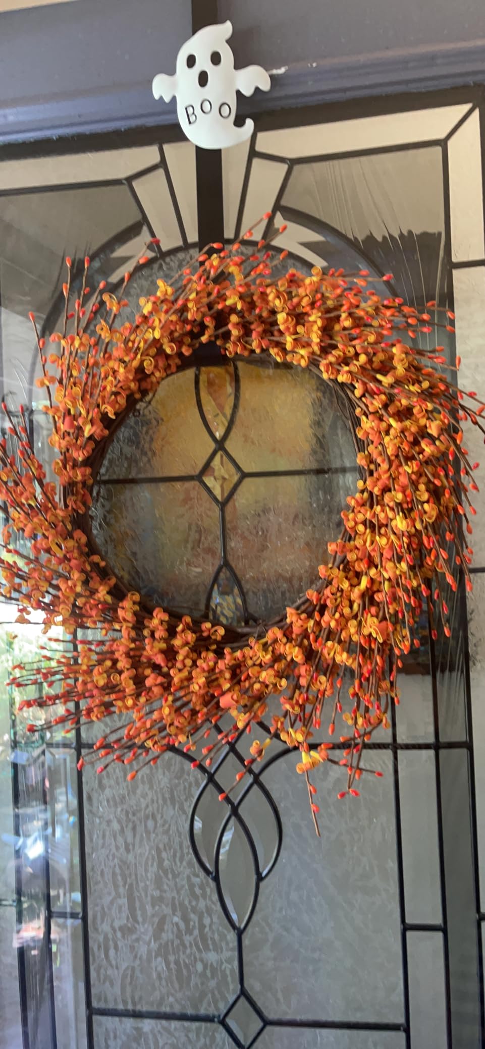 22 Inch Fall Wreaths for Front Door Fall Door Wreath Autumn Wreath customer photo 2
