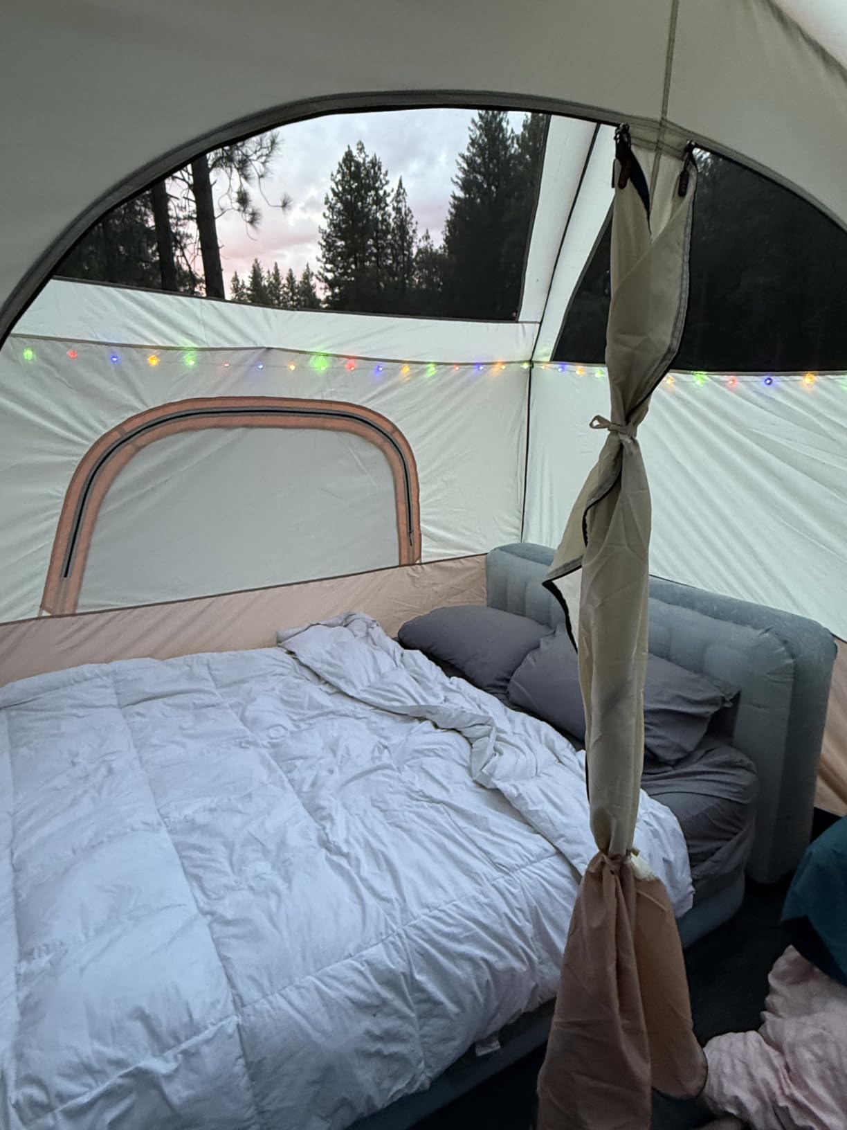 KTT Extra Large Tent 8-10-12-14 Person(A),Family Cabin Tents,2 Rooms,3 Doors and 3 Windows with Mesh,Straight Wall,Waterproof,Double Layer,Big Tent for Outdoor,Picnic,Camping,Family Gathering customer photo 2