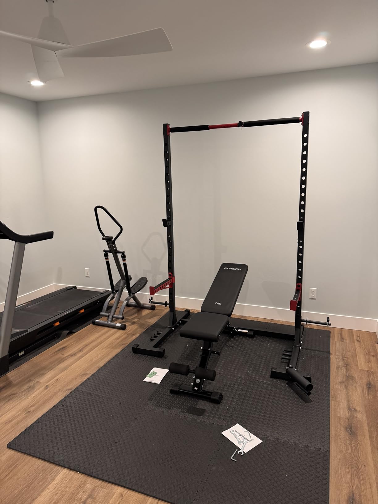 FLYBIRD SR1 Squat Rack, Adjustable Power Rack for 6FT/7FT Barbells customer photo 1