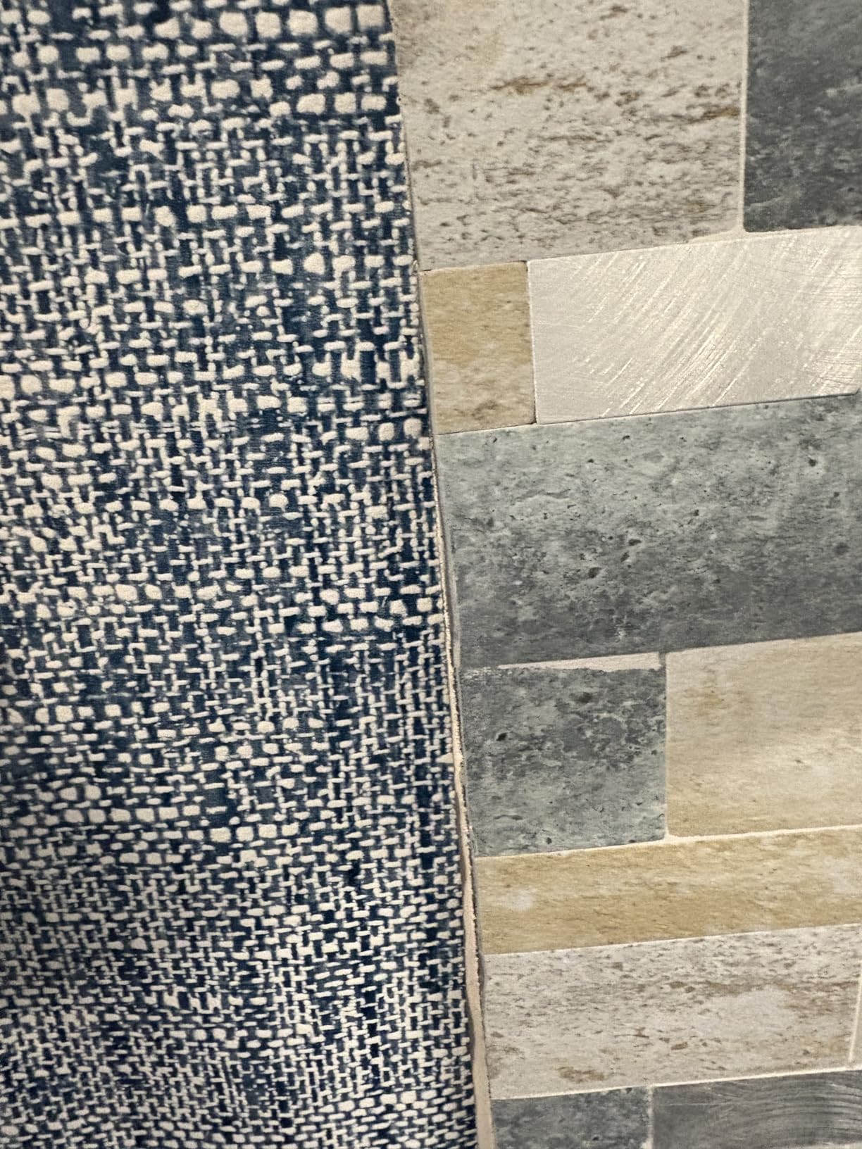 Stone Peel Stick Backsplash Tiles Kitchen Wall Blue Green 10pcs customer photo 2