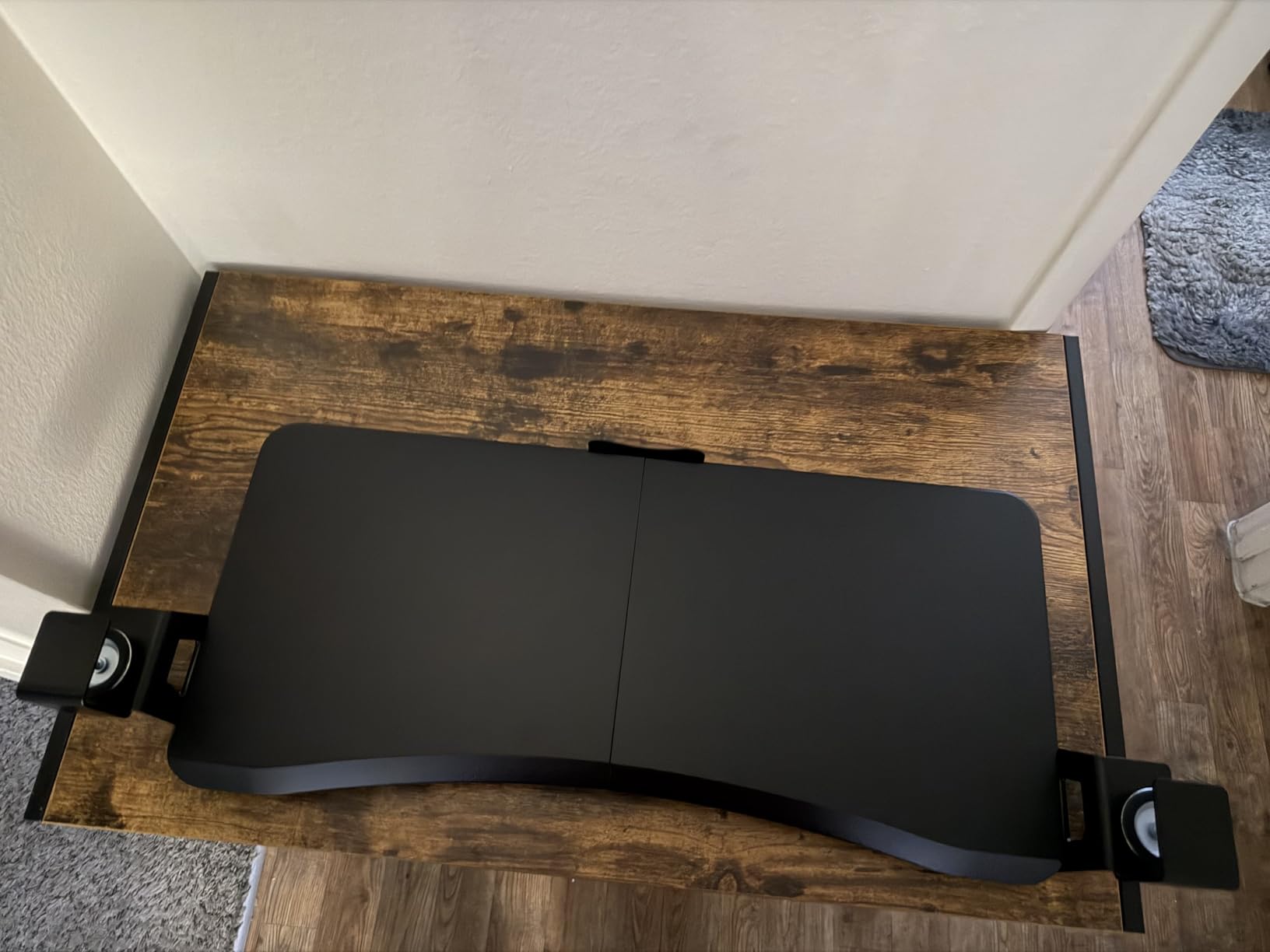 suptek Keyboard Tray Under Desk Pull Out with C Clamp Mount, Computer Keyboard & Mouse Tray, 25.6 (30 Including Clamps) x 11.8 inch Slide-Out Platform Computer Drawer for Typing, Black, DSF1 customer photo 2