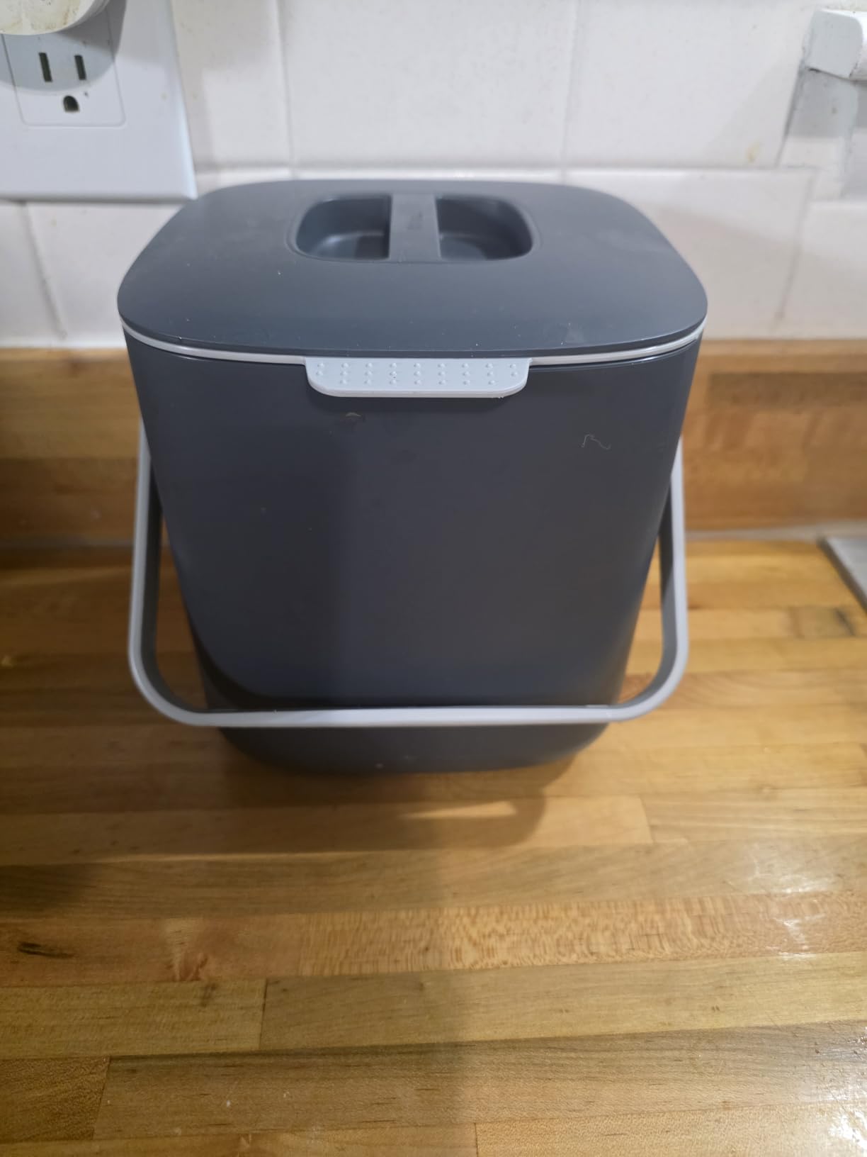 Blue Ginkgo Kitchen Compost Bin, 2.6L Countertop Compost Bin, Green customer photo 1
