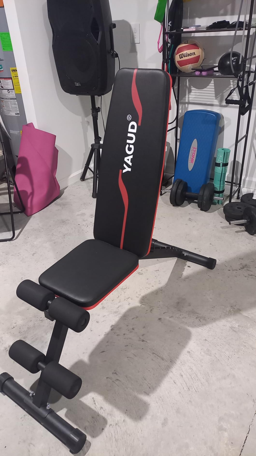 Yagud Weight Bench Press, Adjustable Workout Bench, Foldable Strength Bench customer photo 1