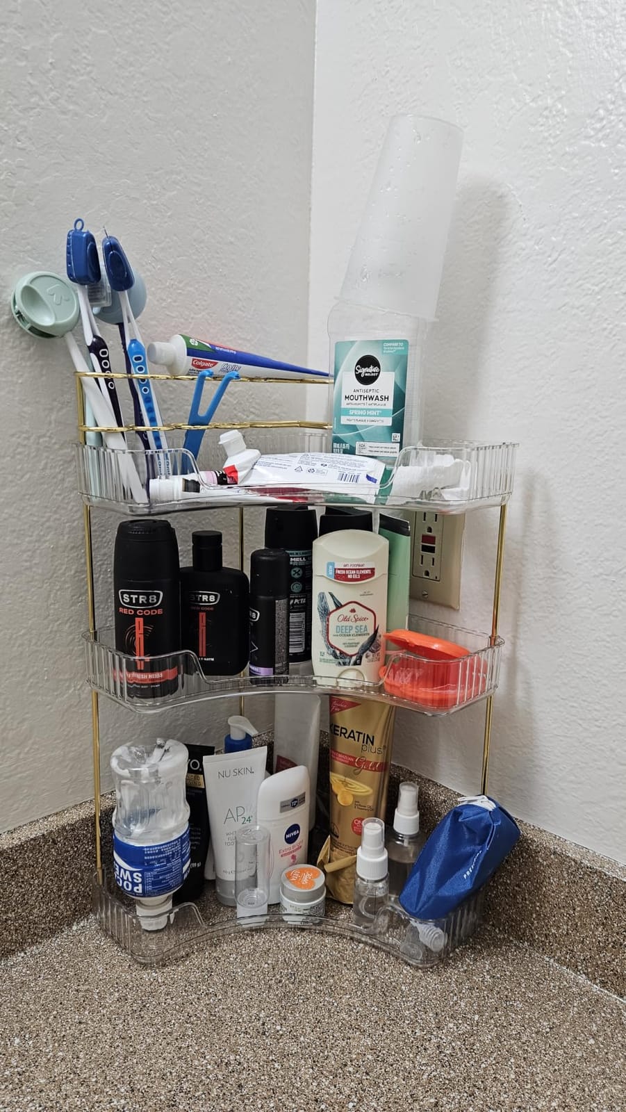 Makeup Organizer 3 Tier Bathroom Counter Organizer with Makeup Brush Holder customer photo 2