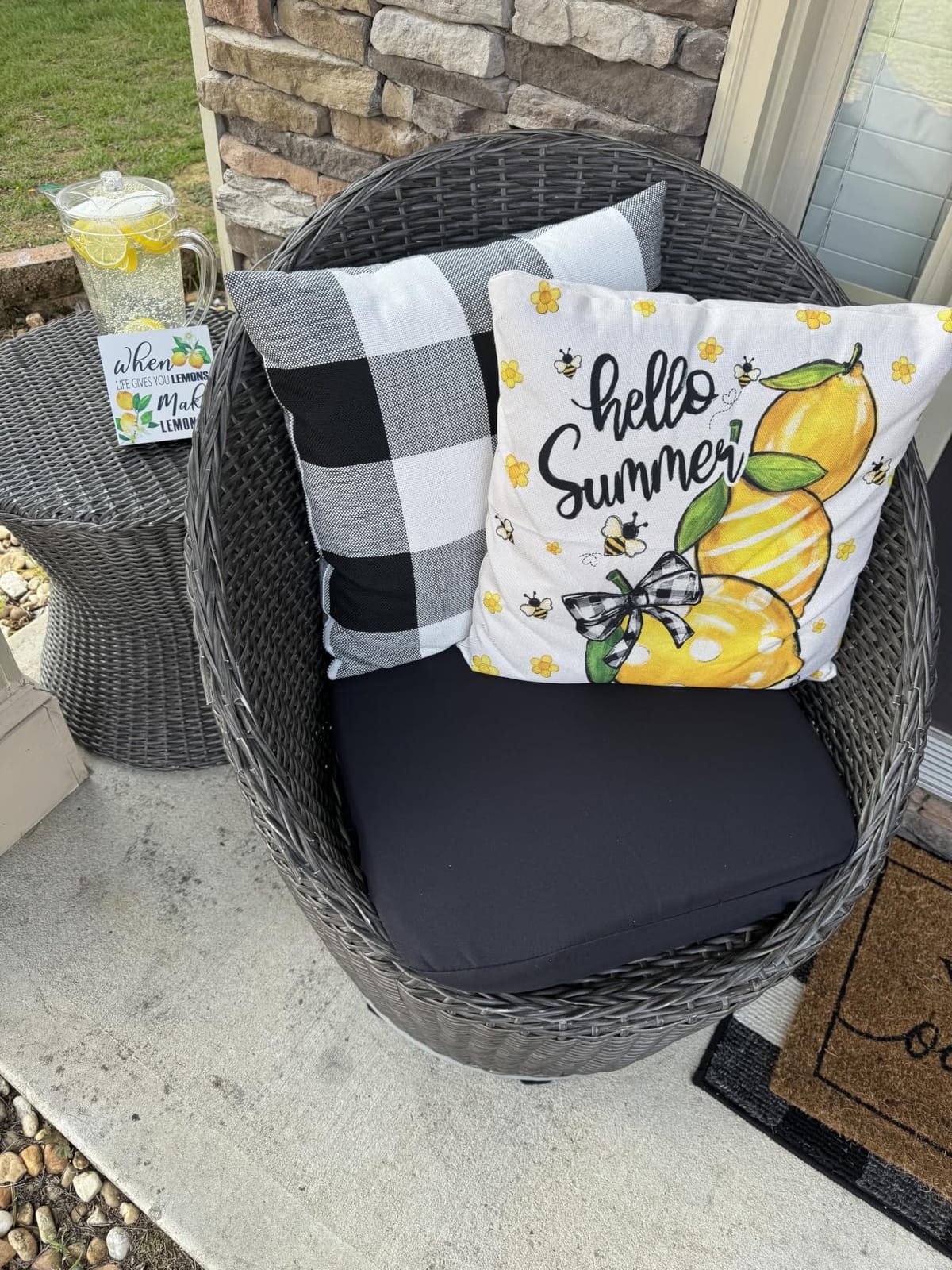 idee-home Outdoor Chair Cushions Set of 2, 19