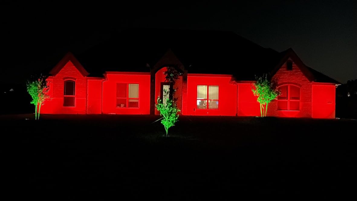 SUNVIE RGBW Landscape Lighting Kit with 300W Transformer, Waterproof, 12PCS customer photo 1