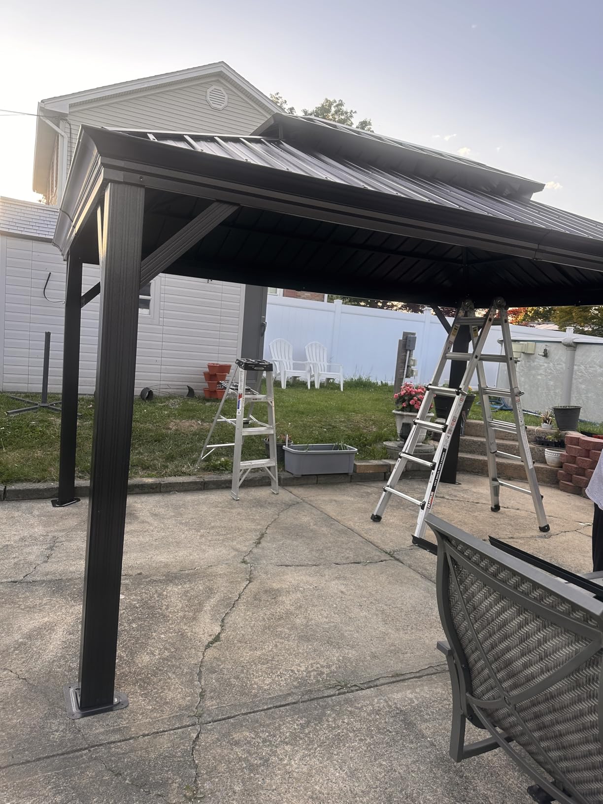 Aoxun 12' X 16' Hardtop Gazebo with Built in Drainage, Outdoor Gazebos customer photo 2