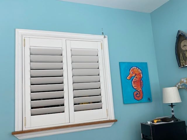 SHUTTER WORKS Wood Plantation Shutters for Interior Windows | Painted Wood Shutters | Shades of White & Gray | Fully Customizable customer photo 2