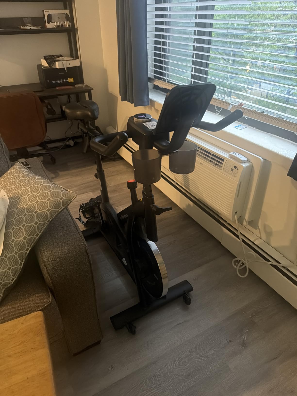 MERACH Exercise Bike, Magnetic Friction Stationary Bike for Home with APP customer photo 2