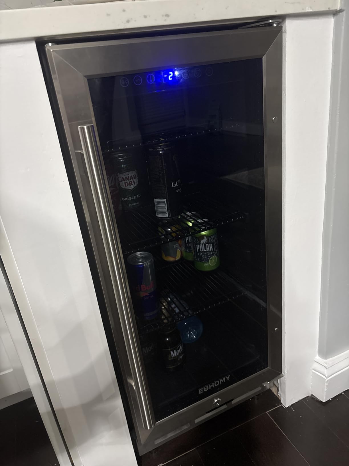 EUHOMY 15 Inch Beverage Refrigerator, 127 Can Under Counter Refrigerator customer photo 2
