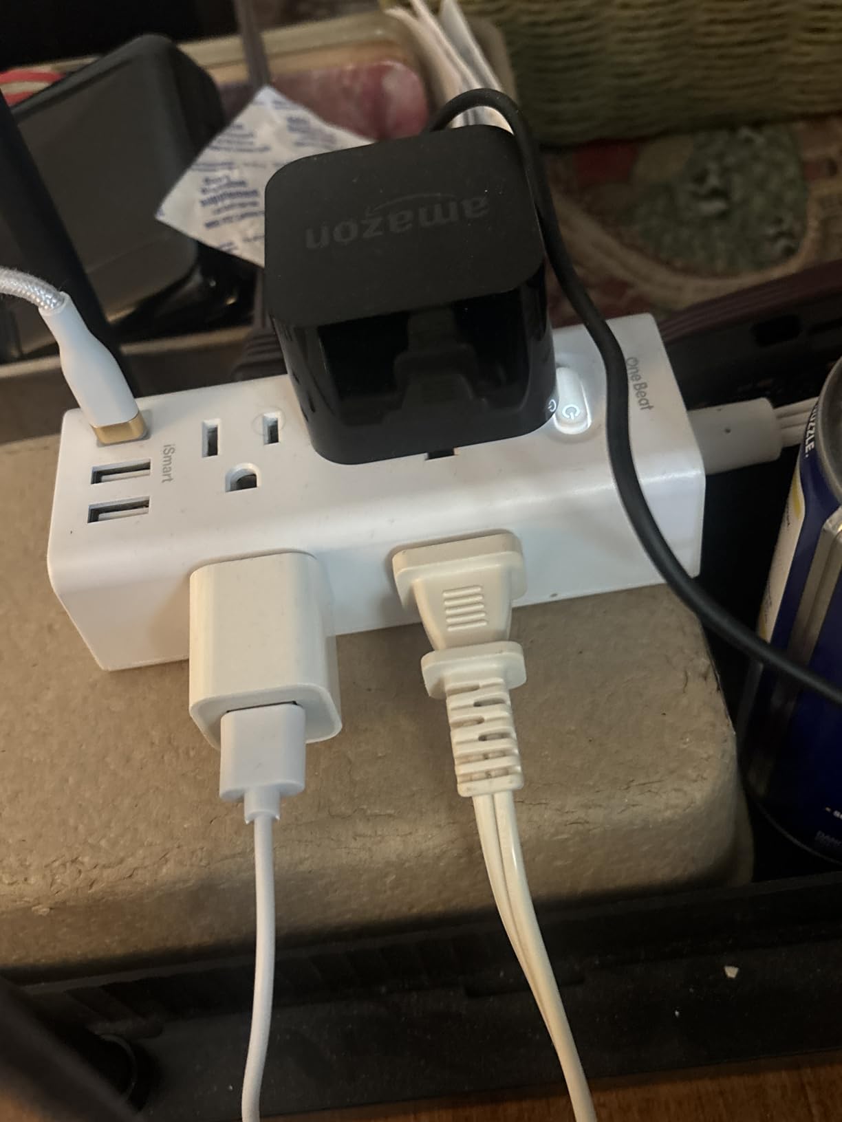 One Beat 10Ft Extension Cord with Multiple Outlets,Flat Plug Power Strip customer photo 1
