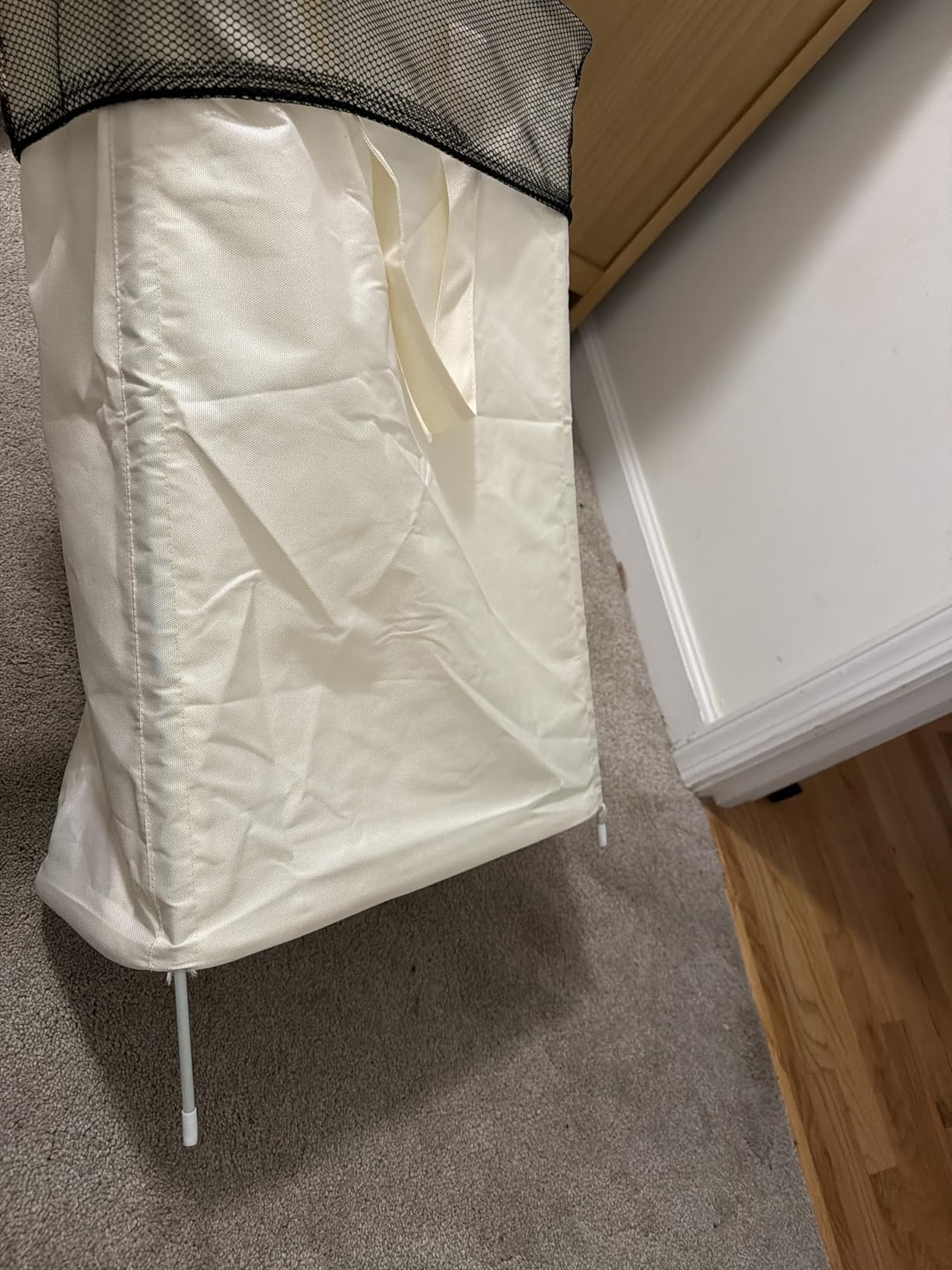 efluky Slim Laundry Basket, Narrow Laundry Hamper with Handles, Collapsible Dirty Clothes Hamper, Tall Laundry Bin for Laundry Room, Dorm and Bedroom, 12.7 Gallons(48L) Beige customer photo 1