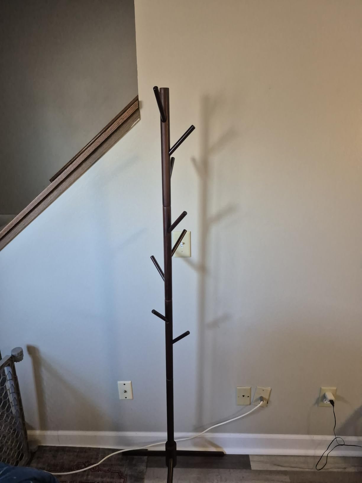 8-Hook Freestanding Coat Rack 3 Adjustable Heights Sturdy Black customer photo 1