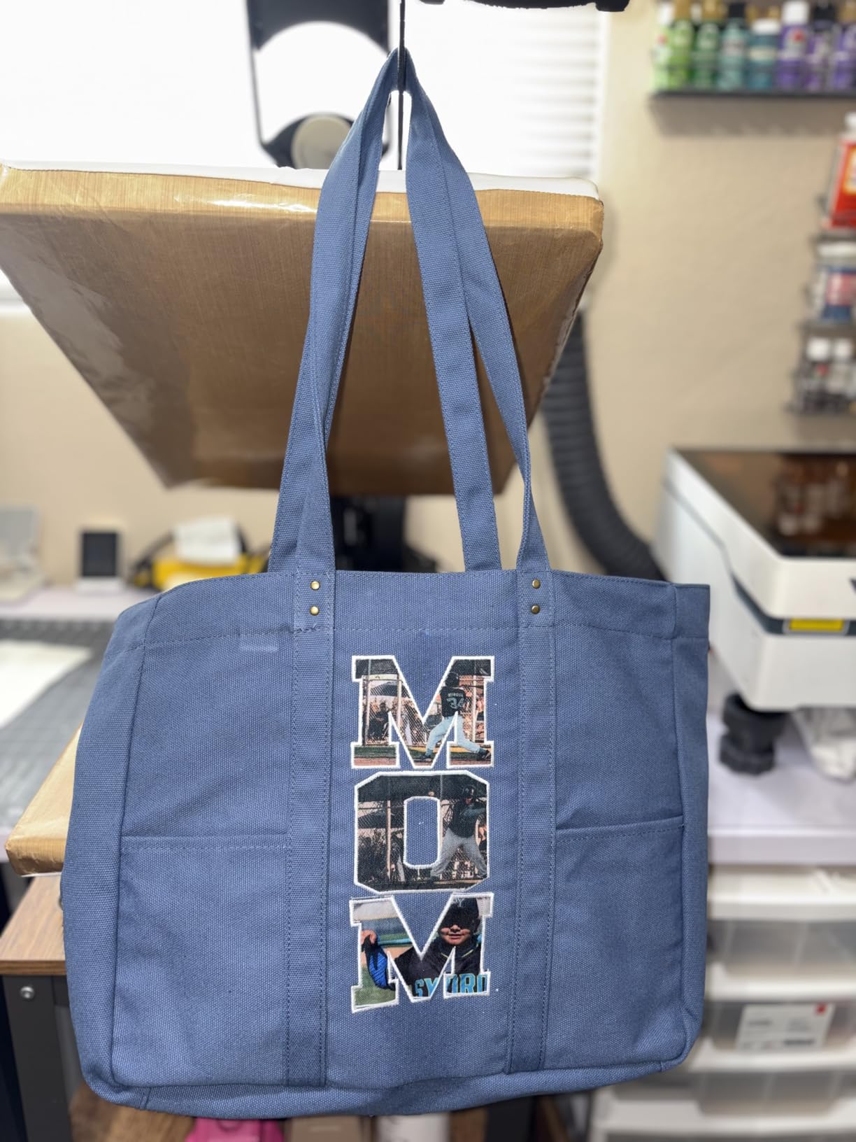 HOMESPON Large Canvas Tote Bag, Magnetic Work Laptop Pack for Women customer photo 2