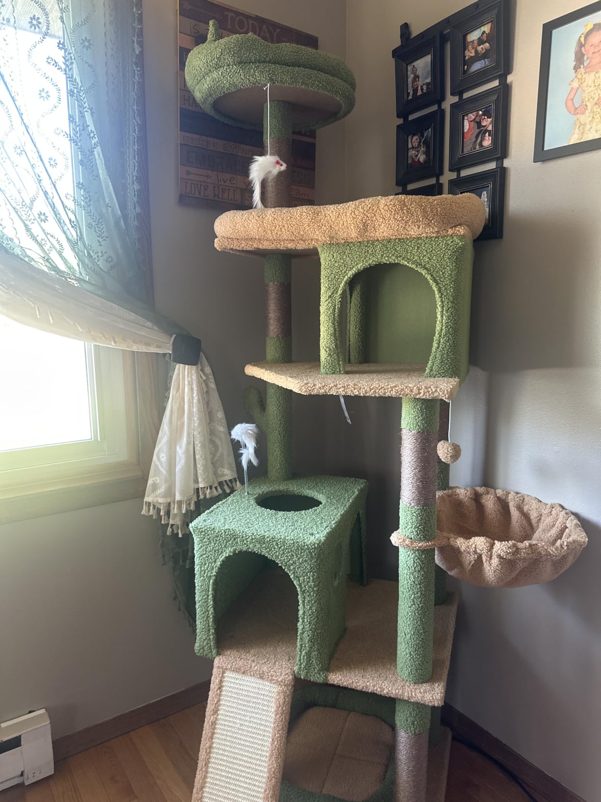 Globlazer S72 Heavy Duty Cat Trees for Large Cats 20 lbs+, Light Grey customer photo 2