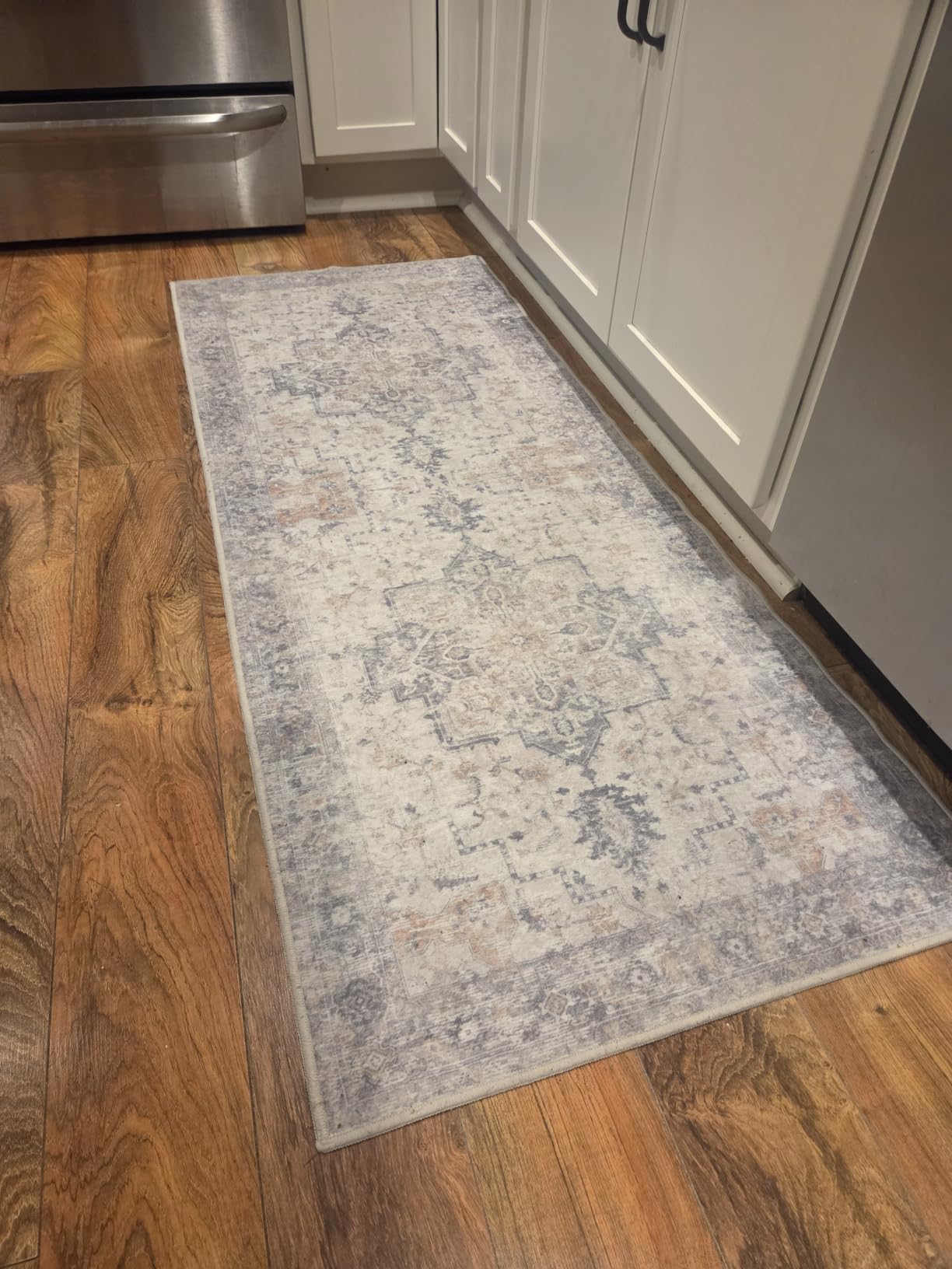 GENIMO 2x5 Washable Runner Rug Non Slip for Hallway, Light Taupe Brown customer photo 2
