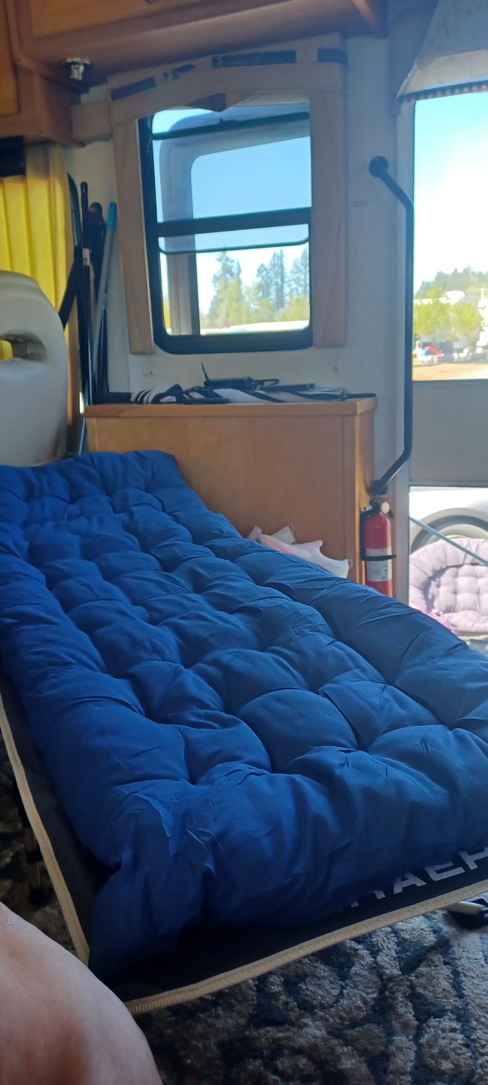 ARAER Camping Cot for Adults, 28in Wide with Mattress (Navy Blue) customer photo 2