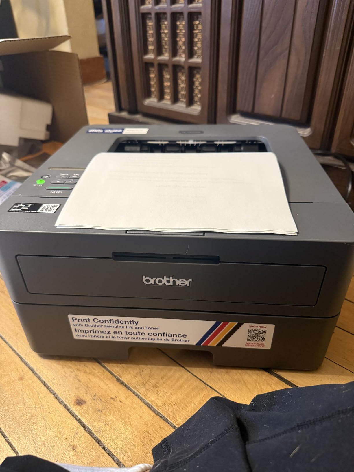 Brother HL-L2405W Wireless Compact Monochrome Laser Printer with Mobile Printing, Black & White Output | Includes Refresh Subscription Trial(1), Works with Alexa customer photo 2