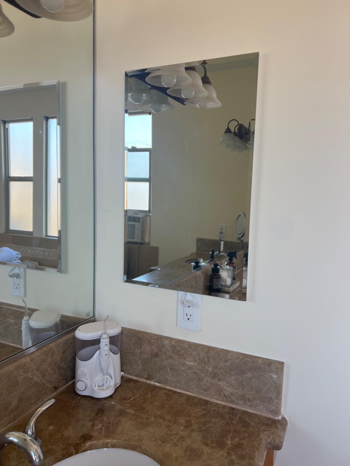 IDYLLOR Plastic Medicine Mirror Cabinet for Bathroom 16 x 20 inch, Surface and Recessed Mount customer photo 1