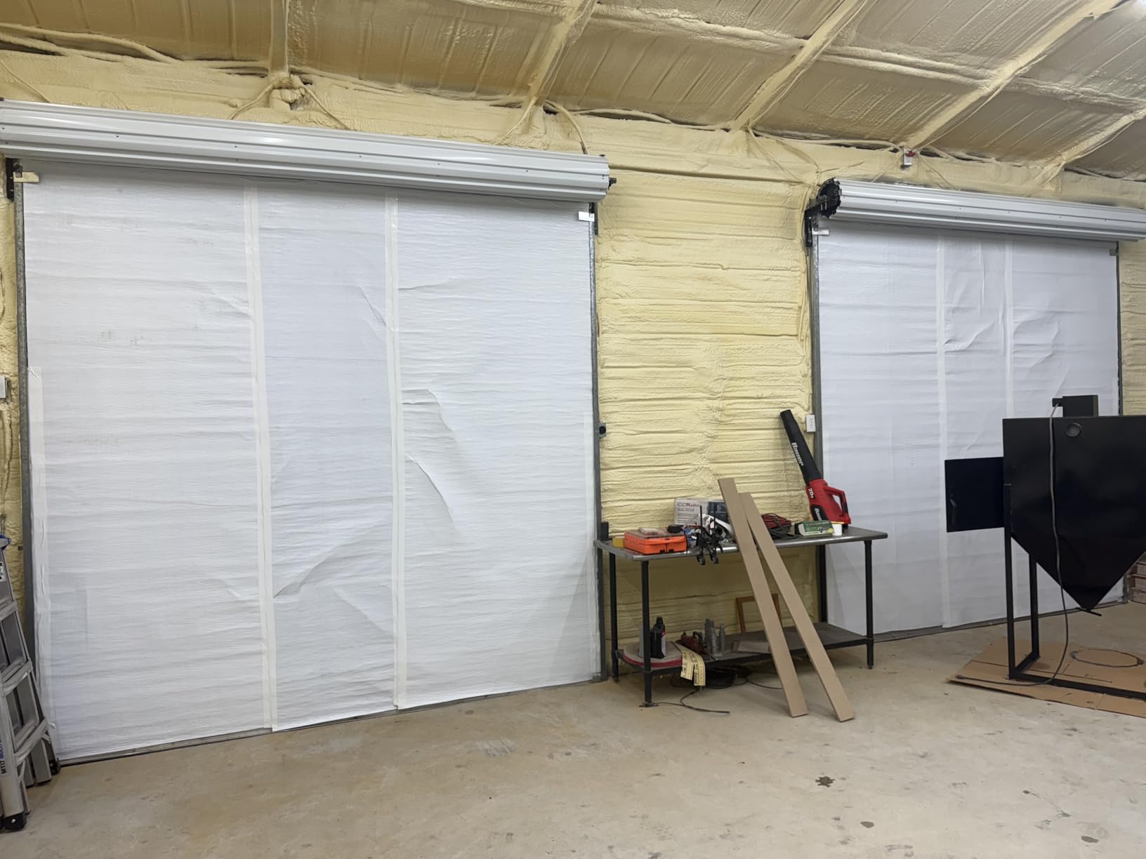 BlueTex Roll Up Garage Door Insulation Kit for Cooling Down Metal Buildings – Easy to Install Complete Insulation for Garage Doors Up to 12'x12' - Covers 150 Sq Ft of Large Single Door customer photo 1