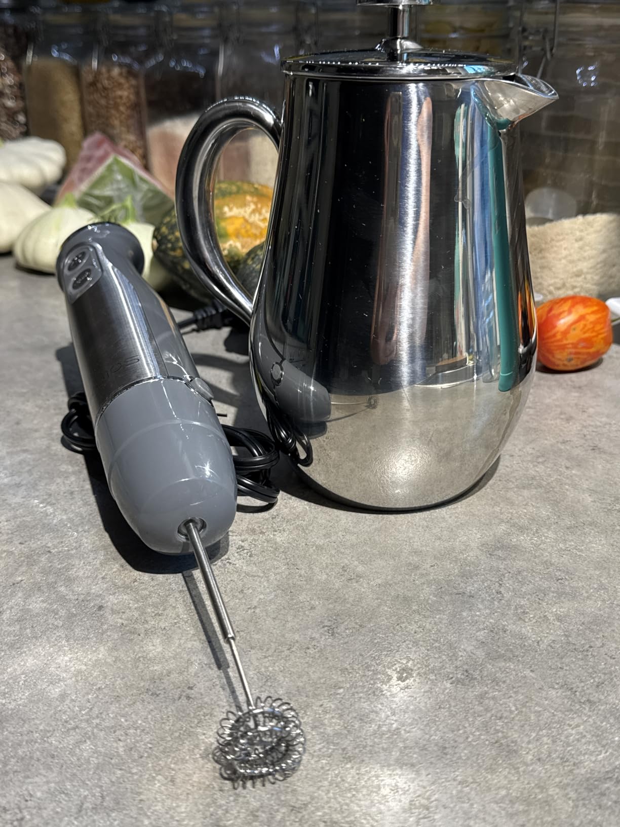 KOIOS Immersion Blender, 1000W Anti-scratch 3-in-1 Hand Blender, Upgraded 12 Speed Stainless Steel Blade Stick Blenders with Turbo Mode, Whisk and Milk Frother, Non-BPA customer photo 1