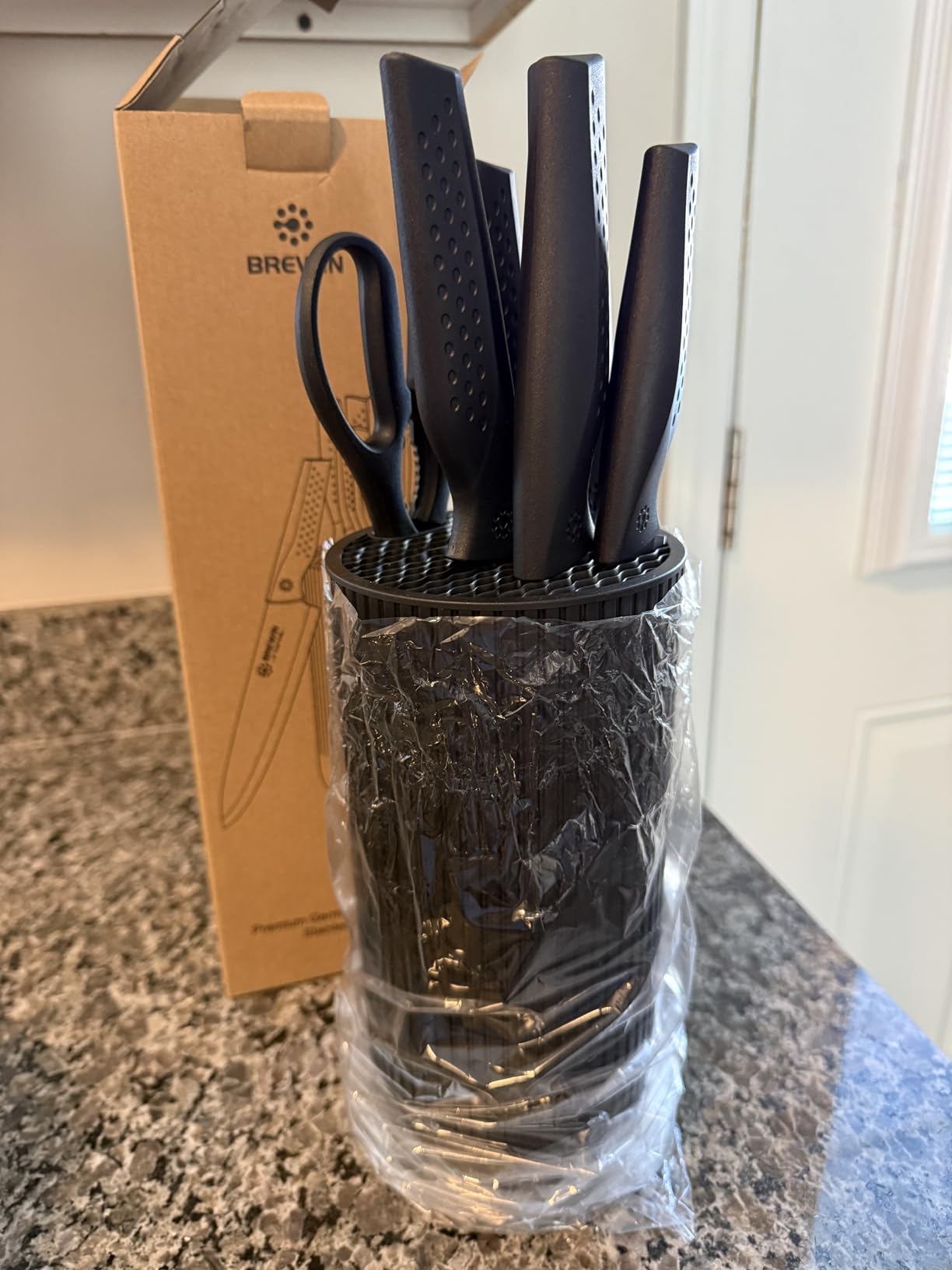 Knife Set, Brewin Kitchen Knife Set, Knives Set for Kitchen, Universal Knife Block, Utility Knife Block Set, New Home Essentials, Apartment Essentials, Camping Essentials, RV Essentials customer photo 2