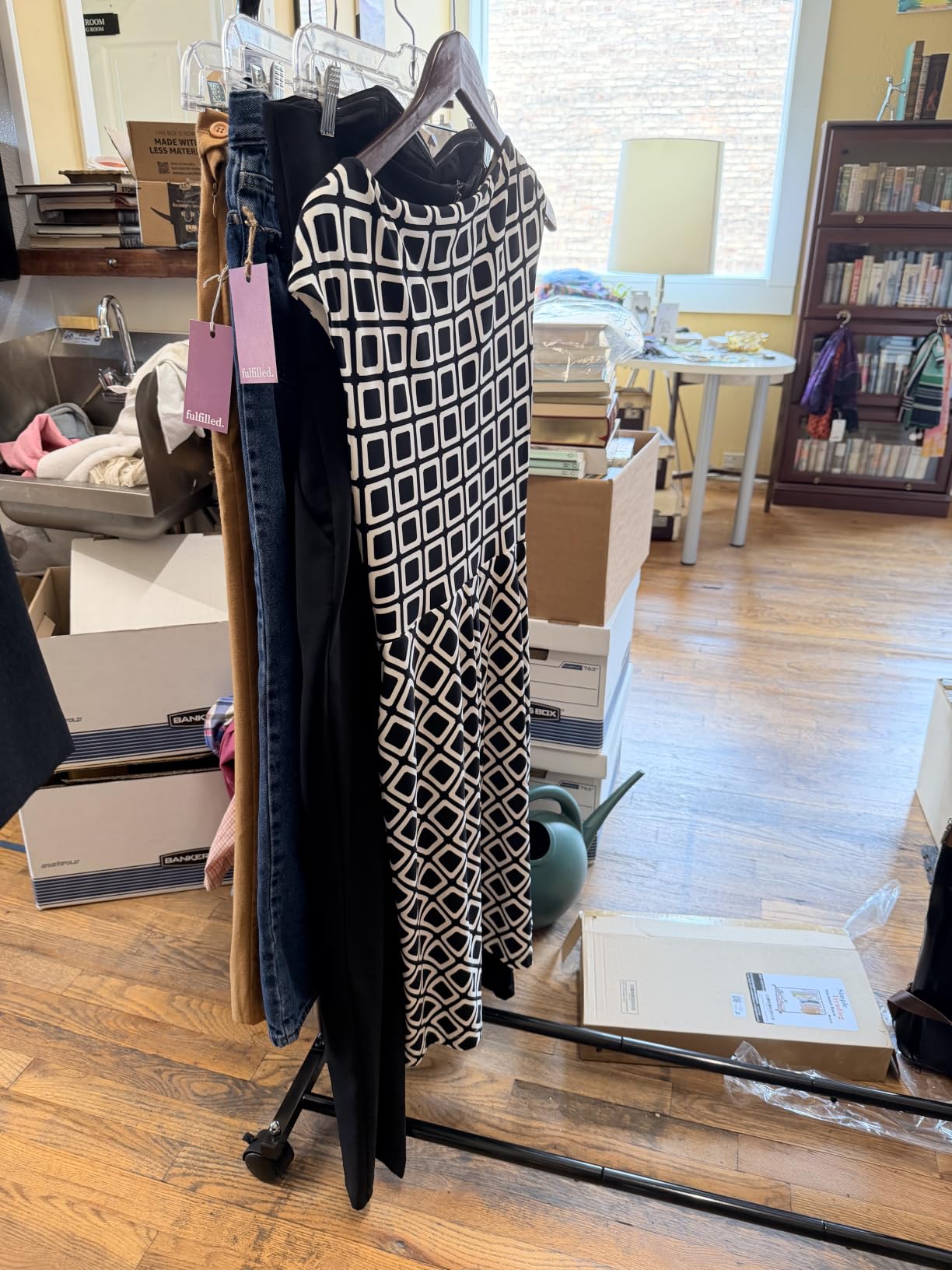 Simple Trending Clothing Rack, Portable Garment Rack, Clothes Rack, Black customer photo 1