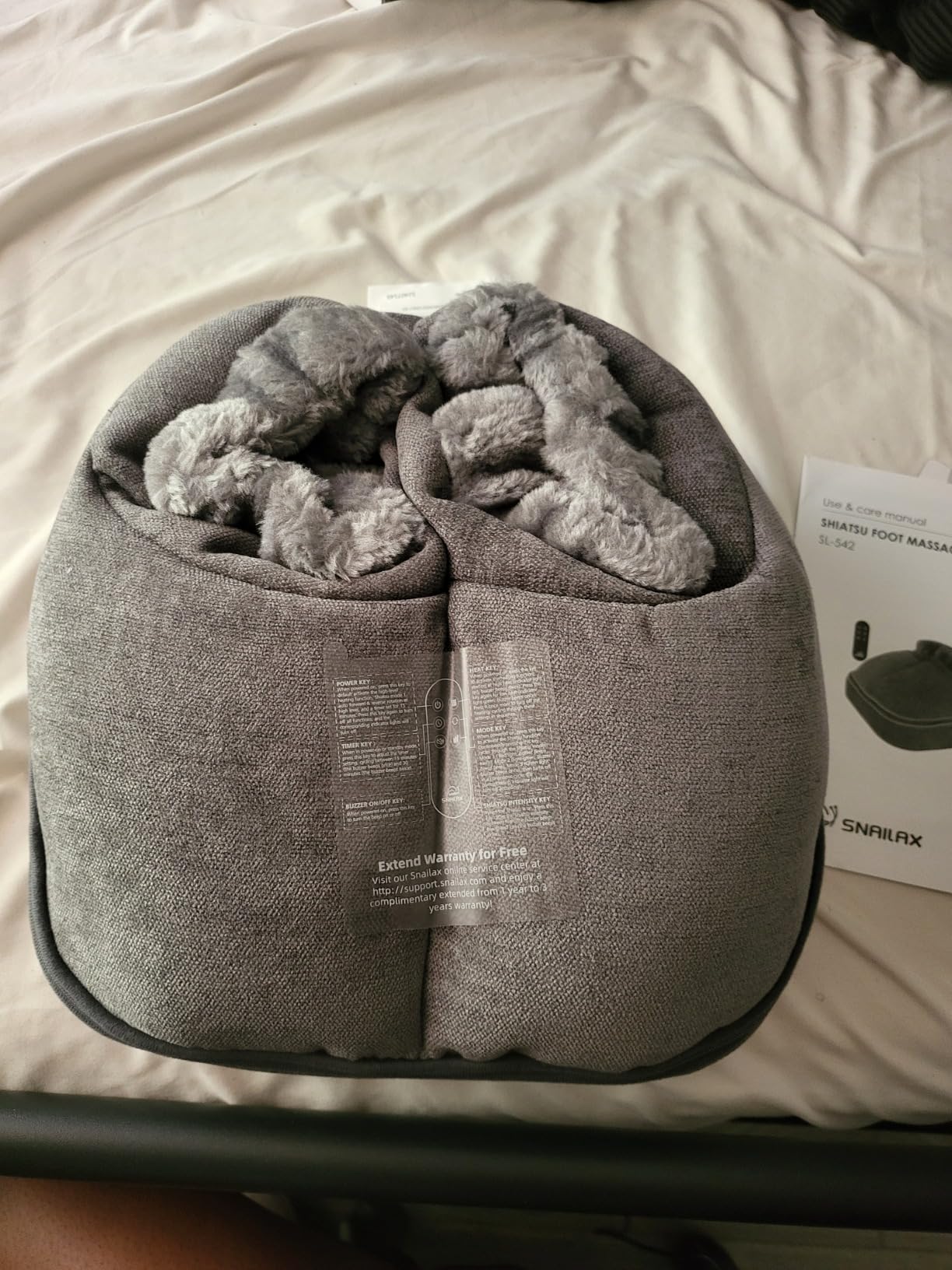 Snailax Foot Massager with Heat, Shiatsu Foot Warmer with Remote Control customer photo 1
