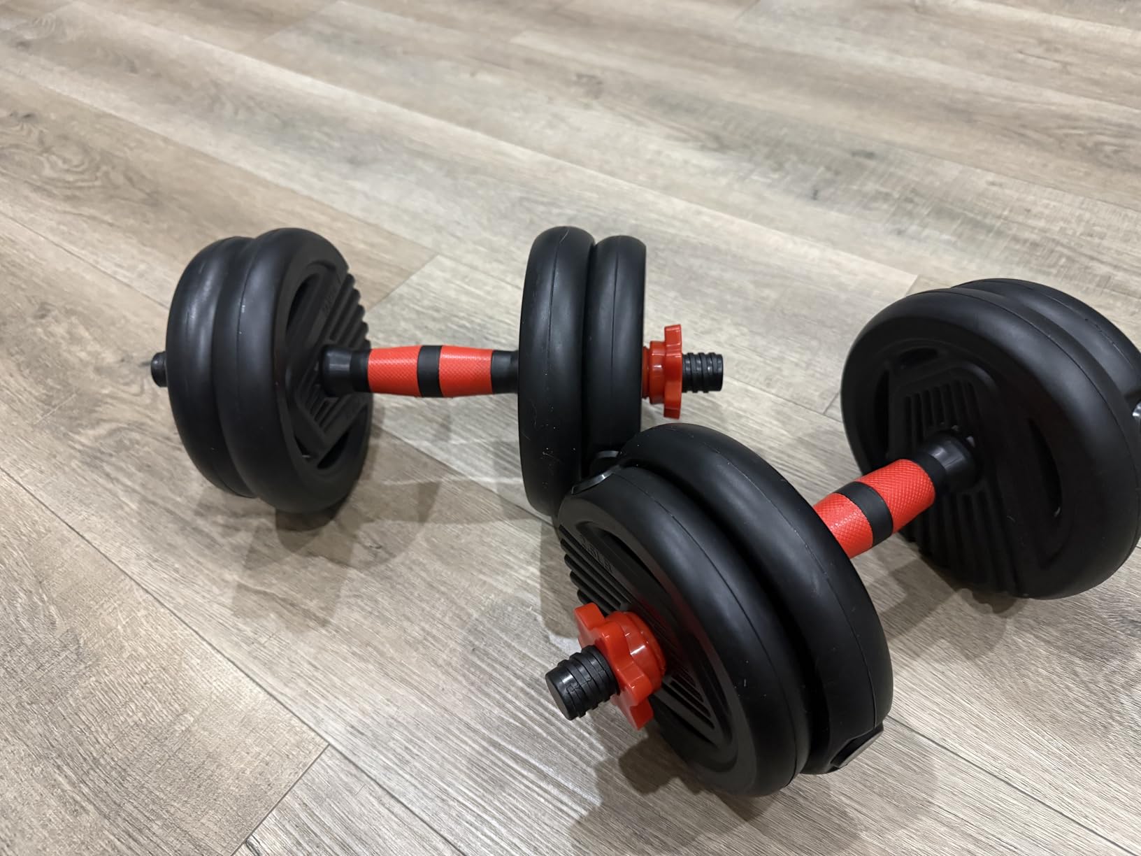 Adjustable Dumbbell set,20/30/45/70/90lbs Free Weight Set | 5 in1 Dumbbell Set with Connector,Used as Barbell,Kettlebells,Push up Stand,Fitness Exercises for Home Gym Suitable Men/Women customer photo 2