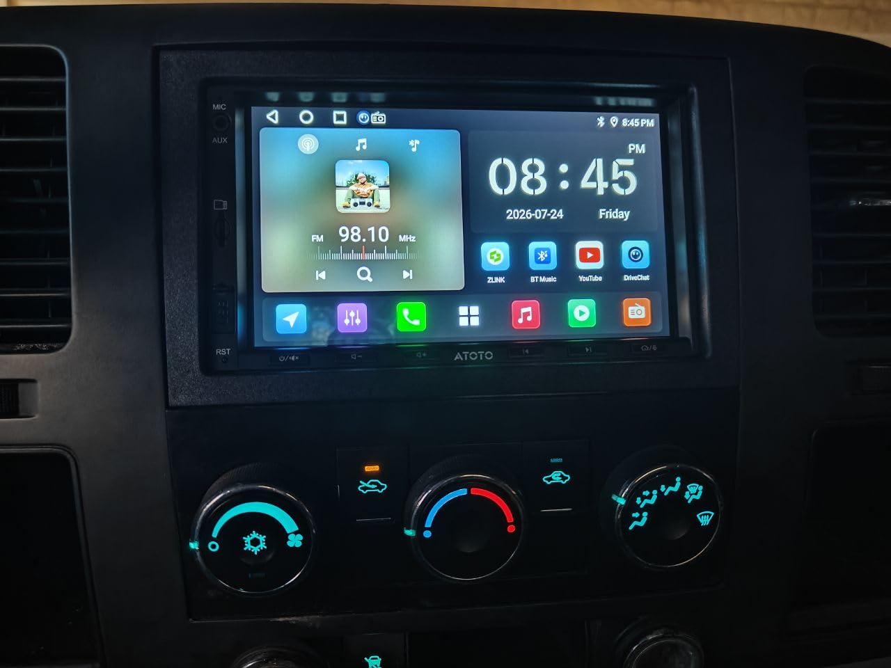 ATOTO A5L 7inch Android Double DIN Car Stereo,Wireless CarPlay&Android Auto customer photo 1