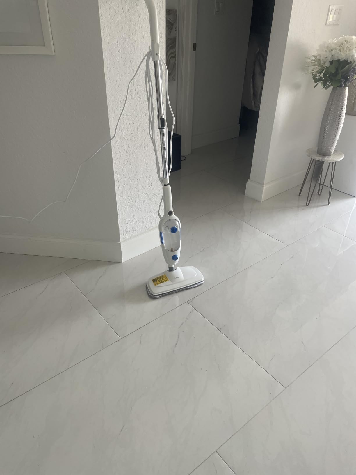 Steam Mop for Floor Cleaning, 10in1 Multi Purpose Handheld Steamer Cleaner Detachable for Vinyl, Laminate, Carpet, Tile Hard Floor Grout w/ 2 pad, 23ft Cord, 15oz Tank, Adjustable Steam & Height customer photo 1