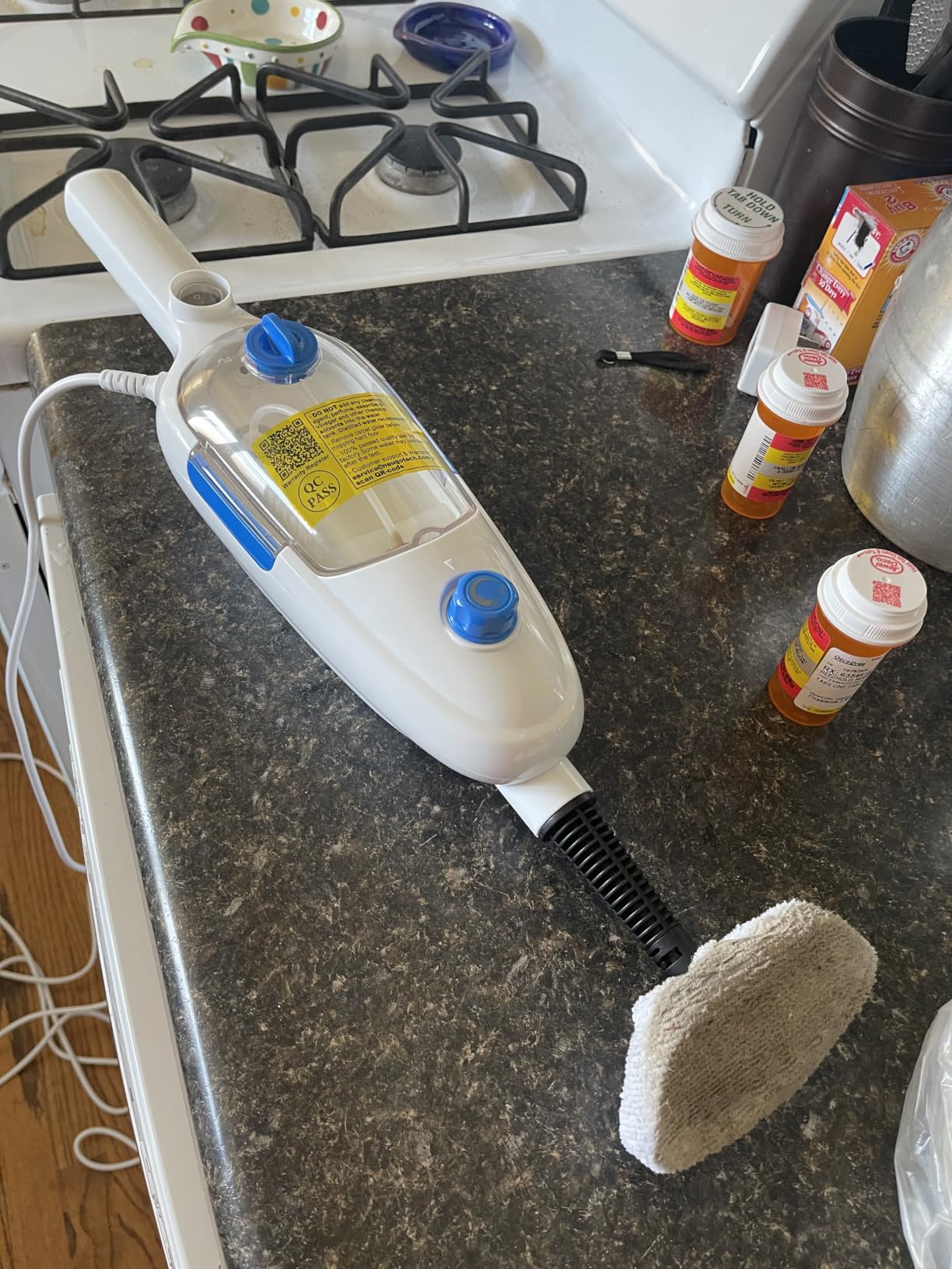 Steam Mop for Floor Cleaning, 10in1 Multi Purpose Handheld Steamer Cleaner Detachable for Vinyl, Laminate, Carpet, Tile Hard Floor Grout w/ 2 pad, 23ft Cord, 15oz Tank, Adjustable Steam & Height customer photo 2