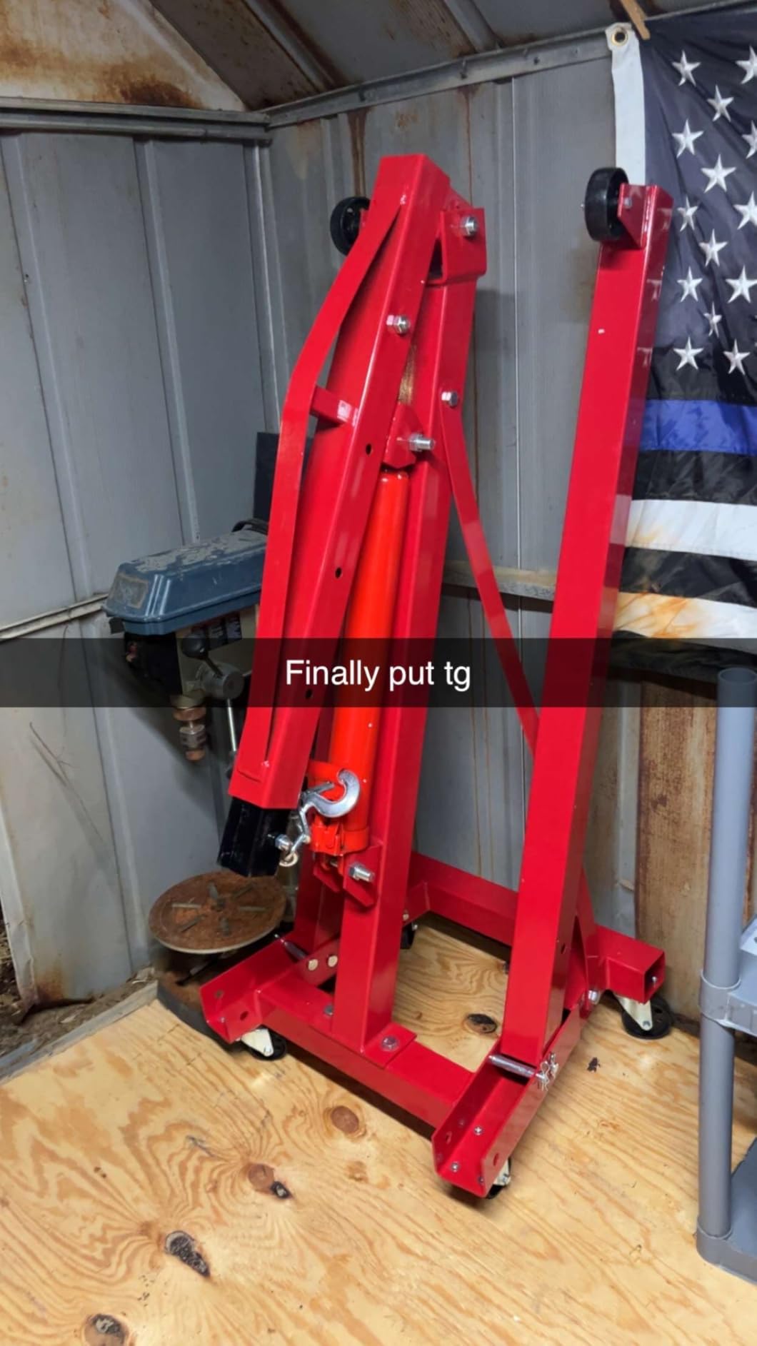 2 Ton Engine Hoist Foldable Cherry Picker, Heavy Duty Engine Lift Hoist customer photo 2