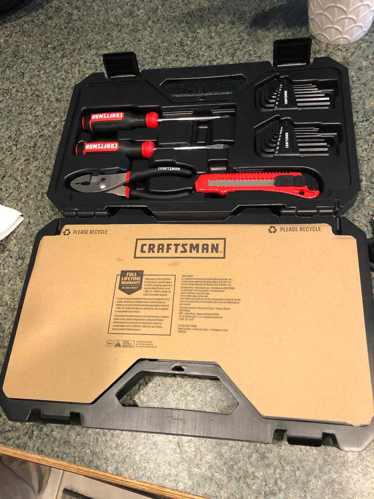 CRAFTSMAN 57 Piece Mechanics Tool Set Home Tool Set, Sockets, Ratchet, Screwdrivers, Hammer, Pliers, Hex Keys, Specialty Bits Hand Tools (CMMT99447) customer photo 1