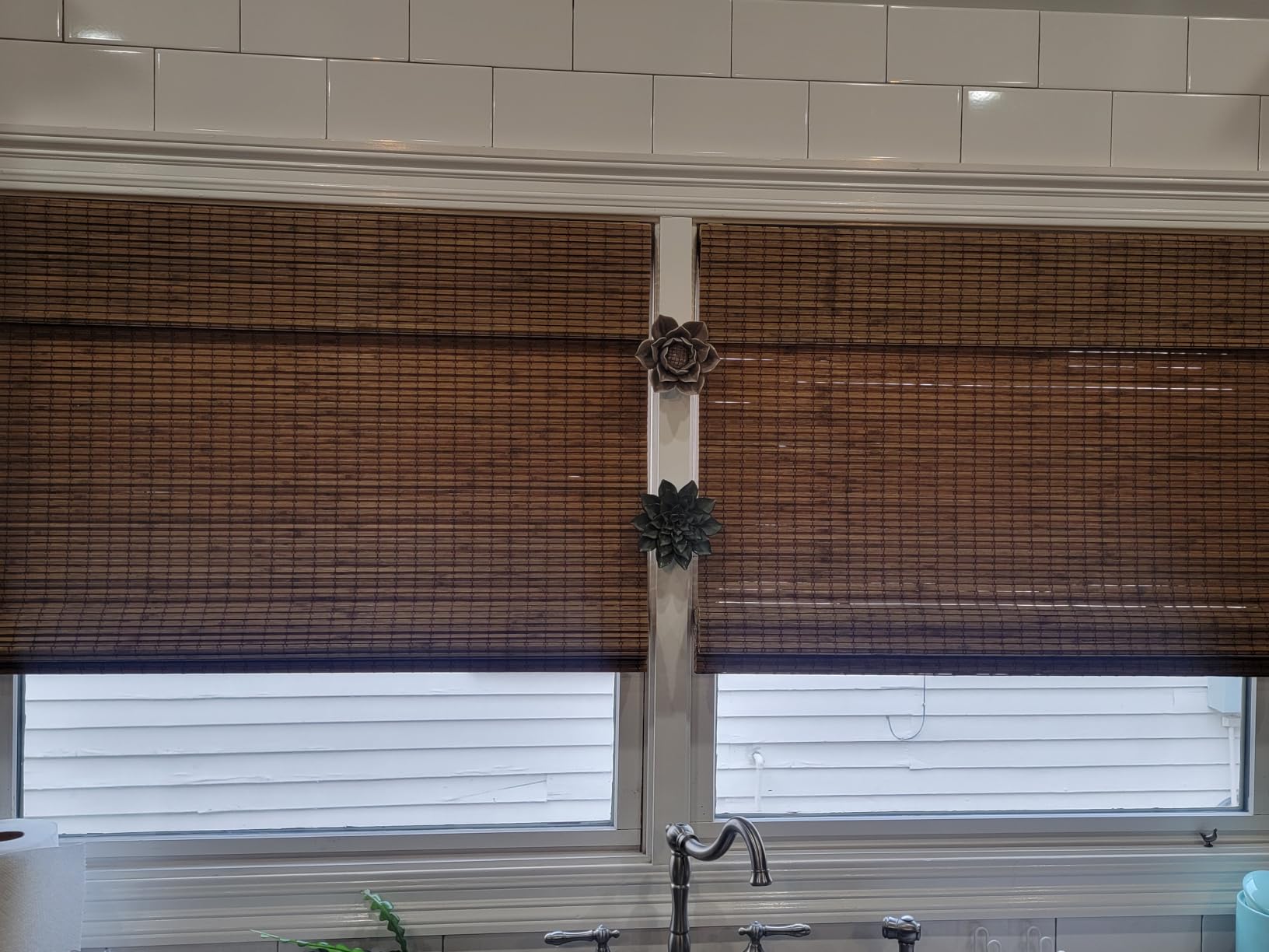 LazBlinds Cordless Bamboo Roman Shades, 34.5x48, Highfield Teak customer photo 1
