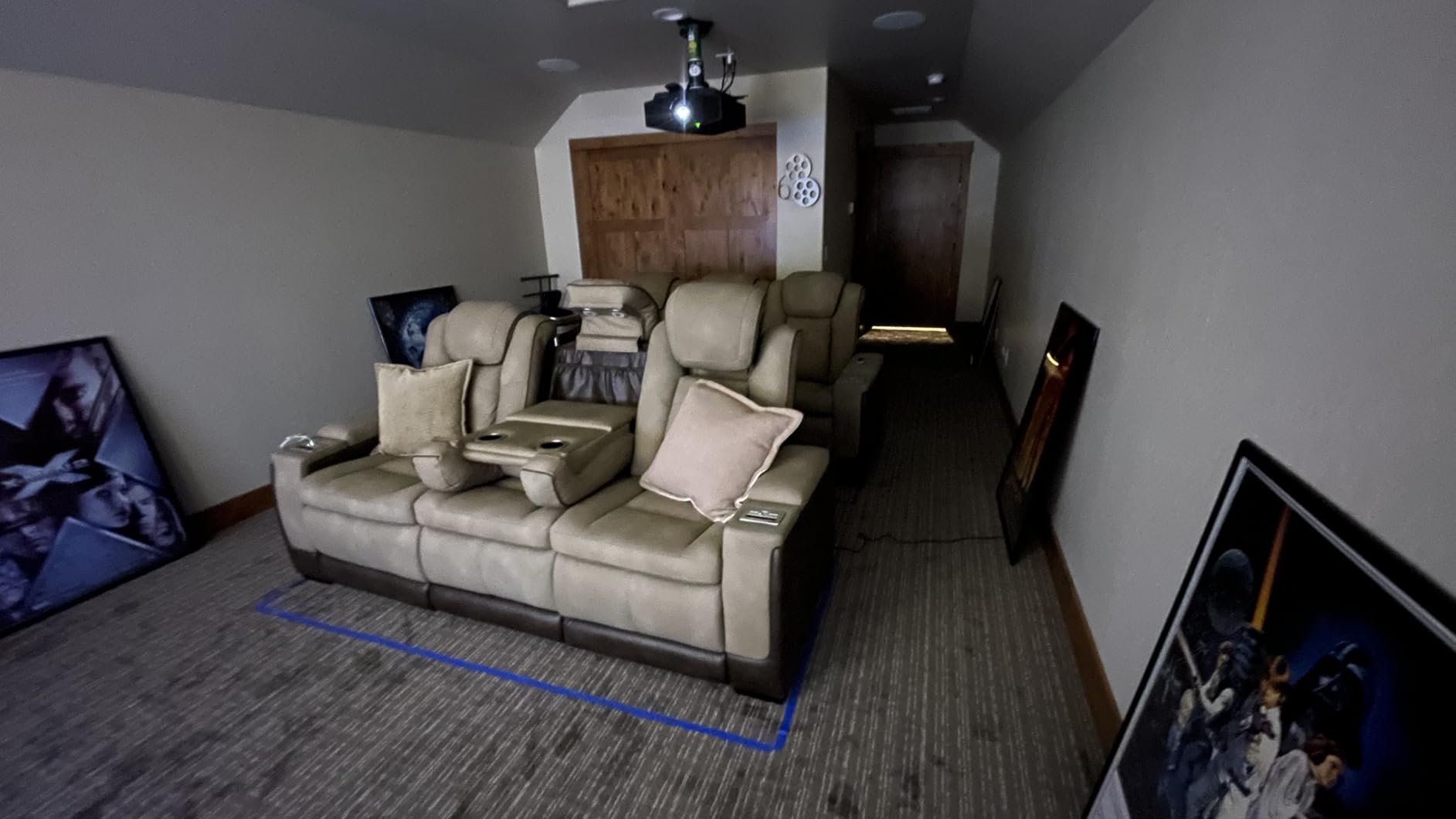 Signature Design by Ashley Fyne-Dyme Power Reclining Sofa, Sapphire Blue customer photo 2