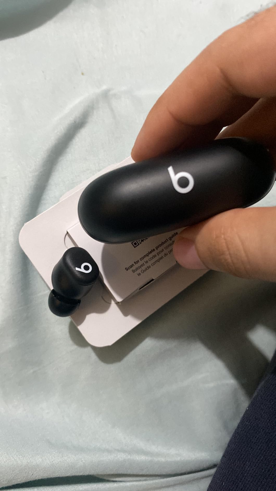 Beats Solo Buds - Wireless Bluetooth Earbuds | 18 Hours of Battery Life | Apple & Android Compatibility | Built-in Microphone - Storm Gray customer photo 1