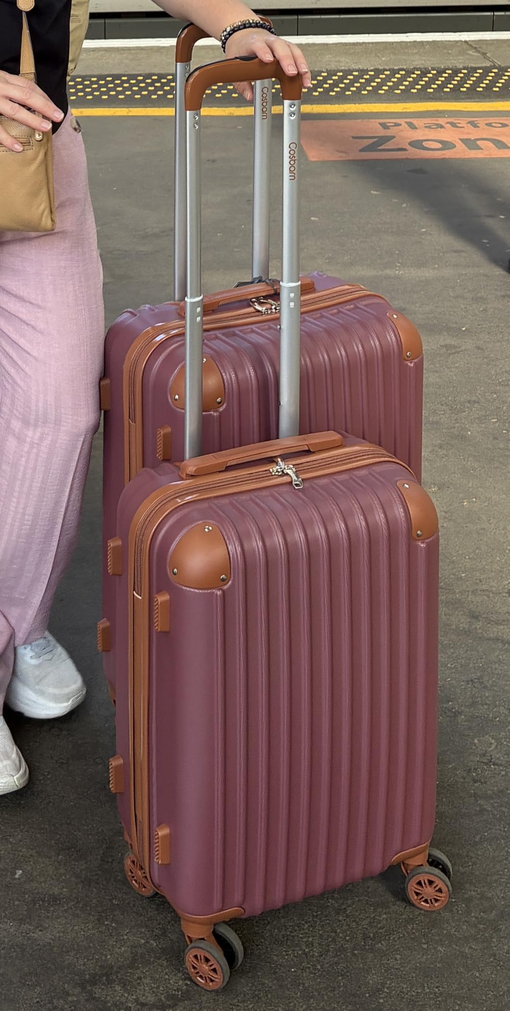 Cosbarn Luggage Sets, Lightweight Durable Hardshell, 5 piece Suitcase Sets customer photo 2