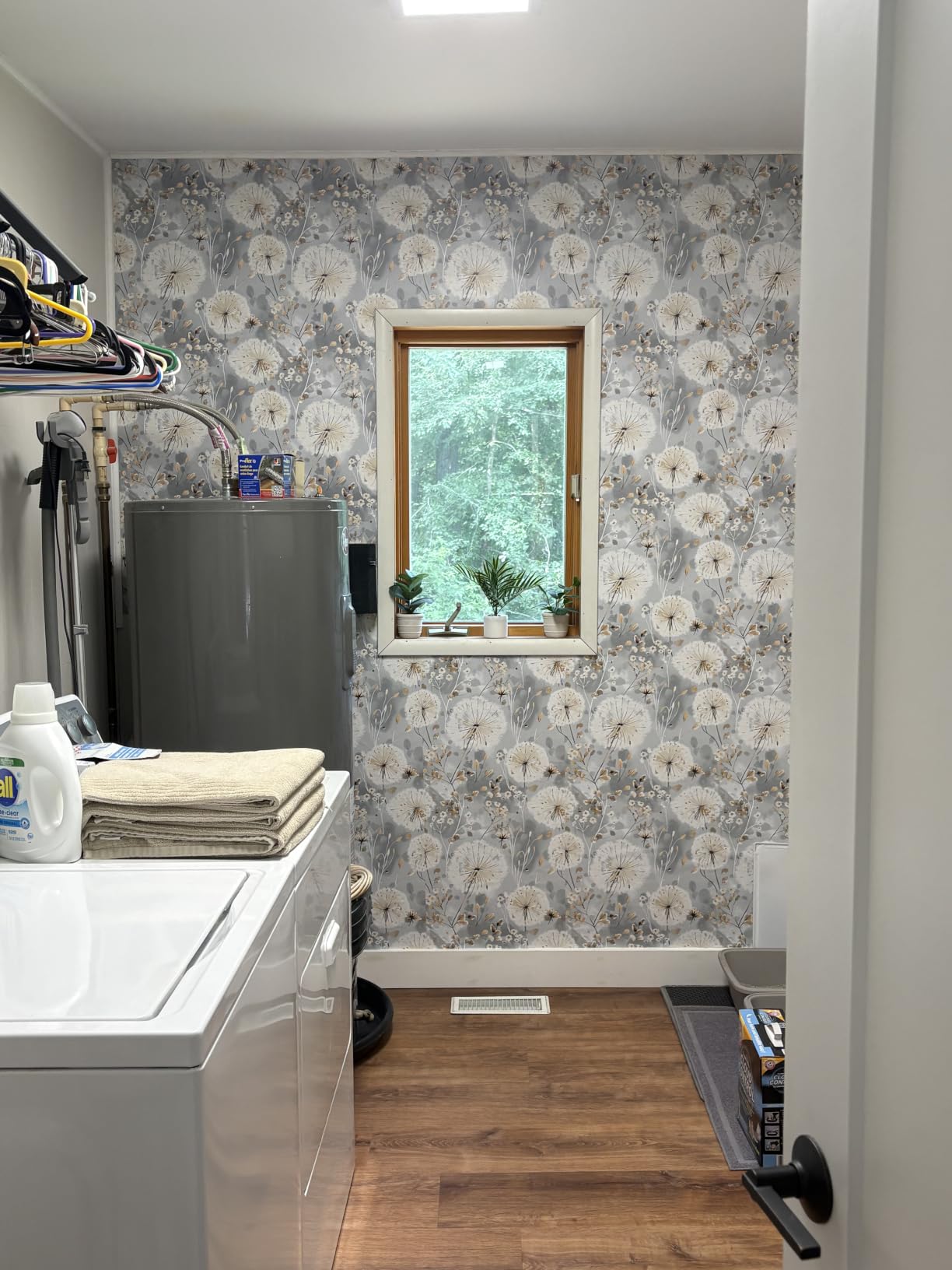 Nukofal Floral Wallpaper Peel and Stick Dandelion Contact Paper 16.9