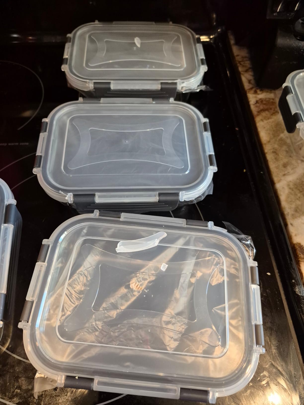 Skroam 10 Pack Glass Meal Prep Containers, 22 OZ Glass Airtight Food Storage Containers with Lids, Pantry Kitchen Storage Containers for Lunch, Food Storage, Meal Prep, Lunch Bento Boxes customer photo 1