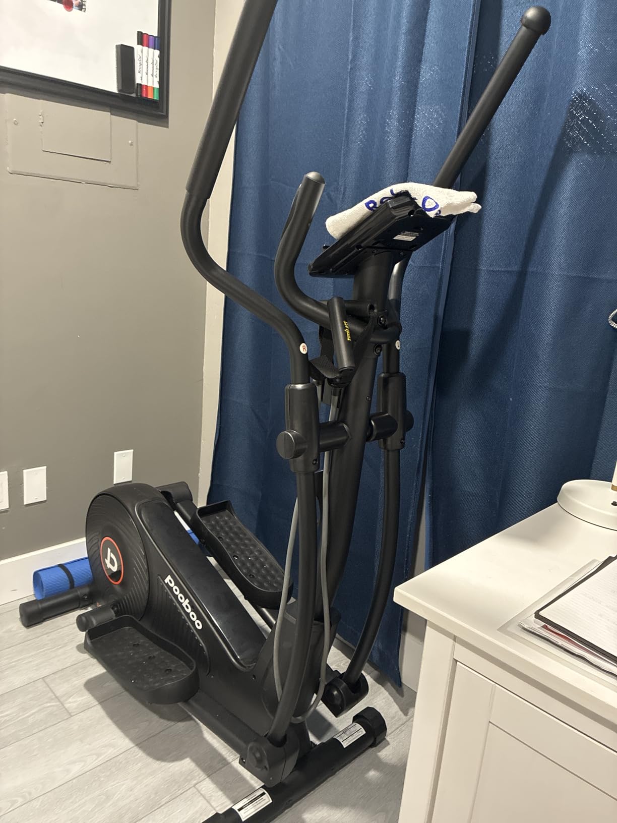 pooboo Elliptical Machine, Elliptical Exercise Machine with 16-Level Resistance&Quiet Magnetic Driving System, Elliptical Machine for Home with LCD Monitor,15-17IN Stride customer photo 1