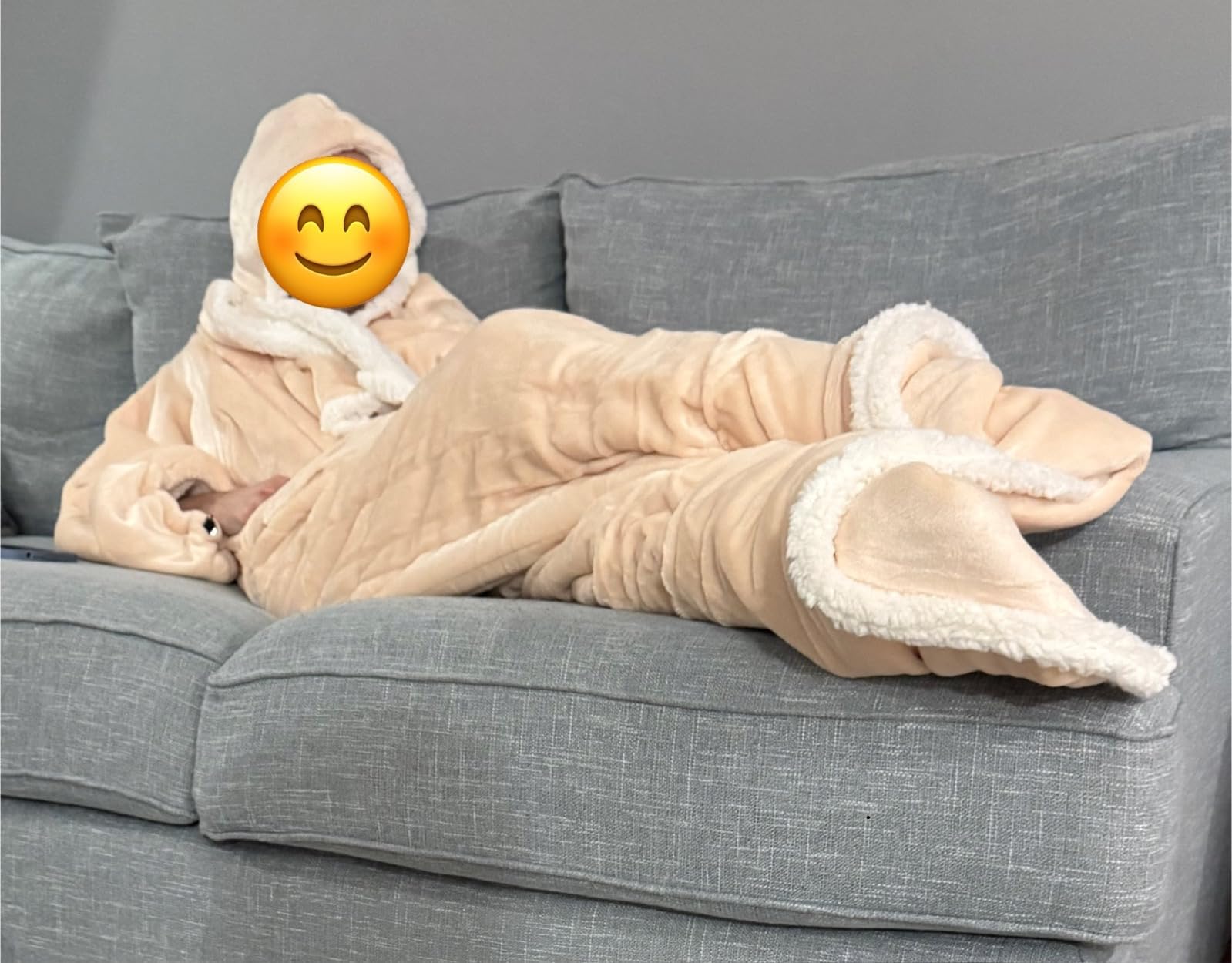 Wearable Heated Blanket with Foot Pocket, Electric Wearable Throw Blanket with Sleeves, Hood, Portable Heated Blanket with 8 Heat Settings, 1-10 Hours Auto Shut-off, Gift for Family, Friends, 50*70