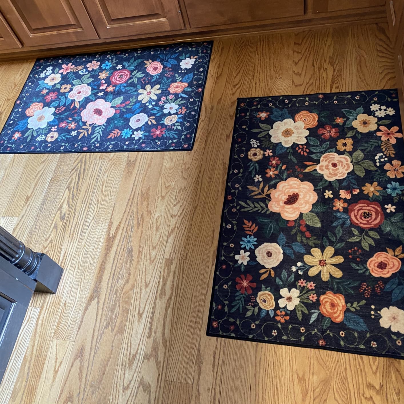DUKINO 2x6 Runner Rug for Hallway, Washable Runner Rug Non Slip, Black customer photo 1